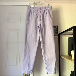 BONNE AMSTERDAM‎ lilac lavender cotton denim straight tapered jeans pants